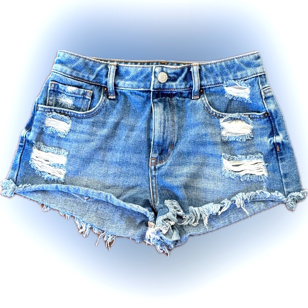 PacSun | high rise festival Distressed Denim Women Shorts
